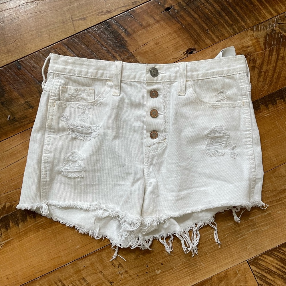 Hollister white shorts